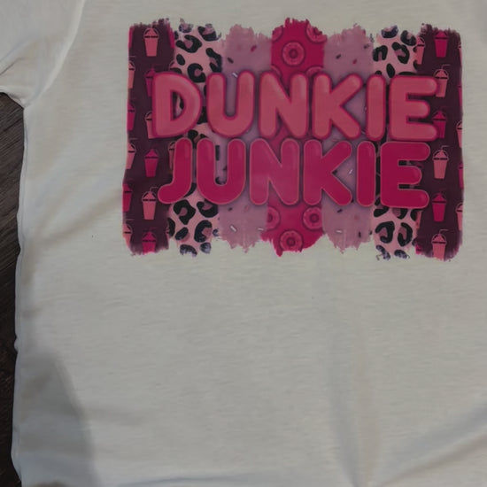 dunkie junkie cheeta coffee tee
