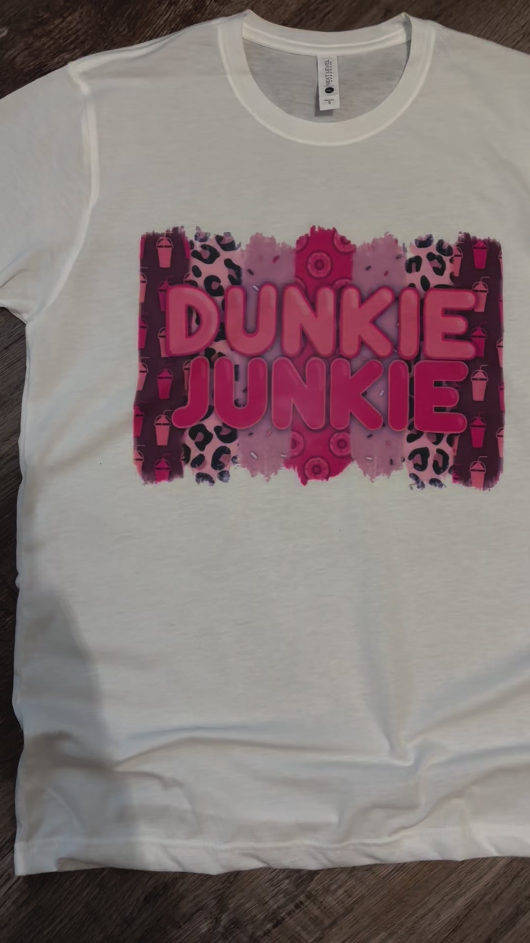 dunkie junkie cheeta coffee tee