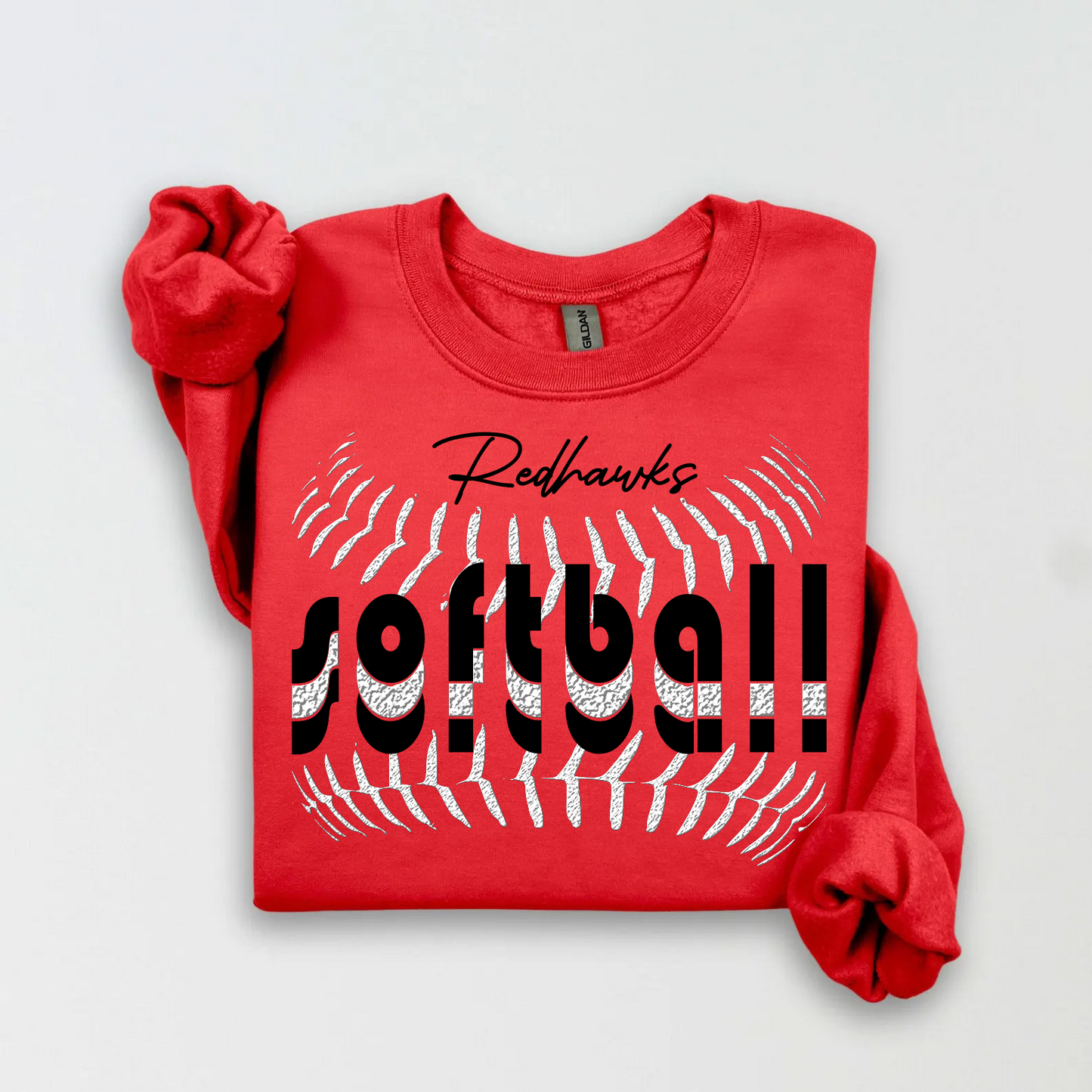 Custom Softball Spirit Crewneck Sweatshirt, Tee & Hoodie | Personalized with School Name - Liv's Boutique