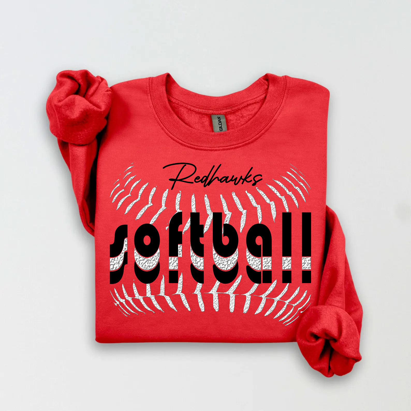 Custom Softball Spirit Crewneck Sweatshirt, Tee & Hoodie | Personalized with School Name - Liv's Boutique