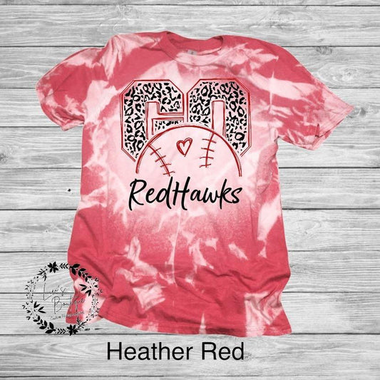 Baseball Go Leopard Custom Bleach Shirt (Custom Name and Number) - Liv's Boutique