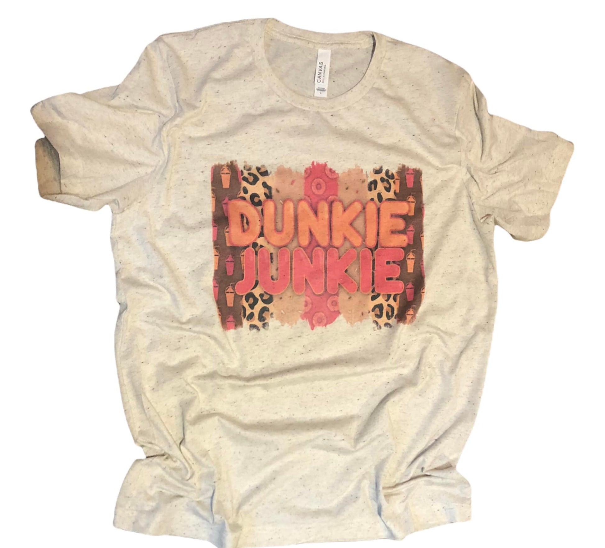 Dunkie Junkie Shirt ~ Leopard Coffee Shirt for Women ~ Unisex Tee - Liv's Boutique