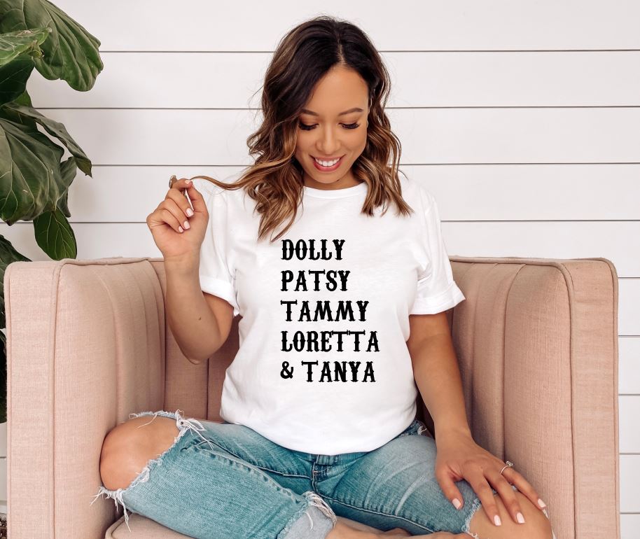 Dolly Patsy Tammy Loretta & Tanya ~ The OG Country Singers Unisex Tee