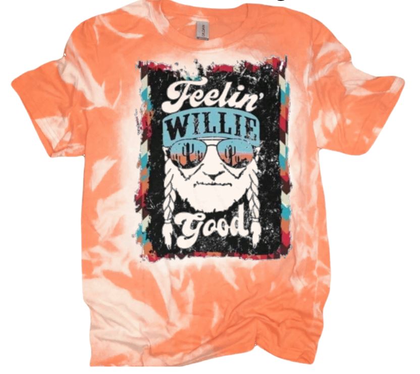 feelin willie good bleached tee