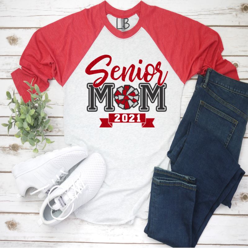 Cheer Mom or Dad Custom Shirt ~ Senior Cheer Mom ~ Cheerleader Shirts ~ Personalized Cheer Shirts - Liv's Boutique