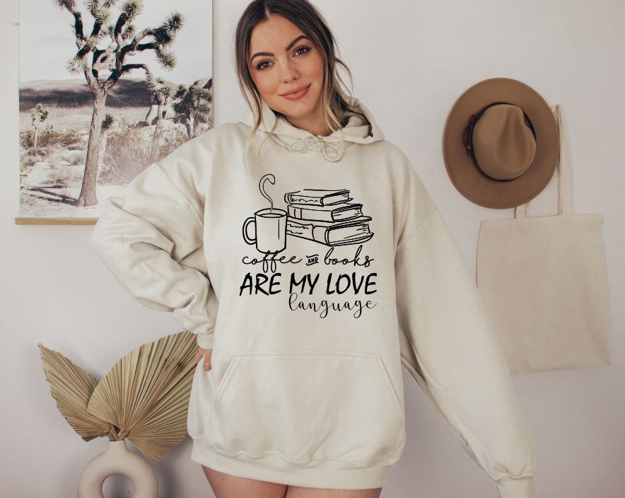 Coffee & Books are my Love Language Unisex Hoodie
