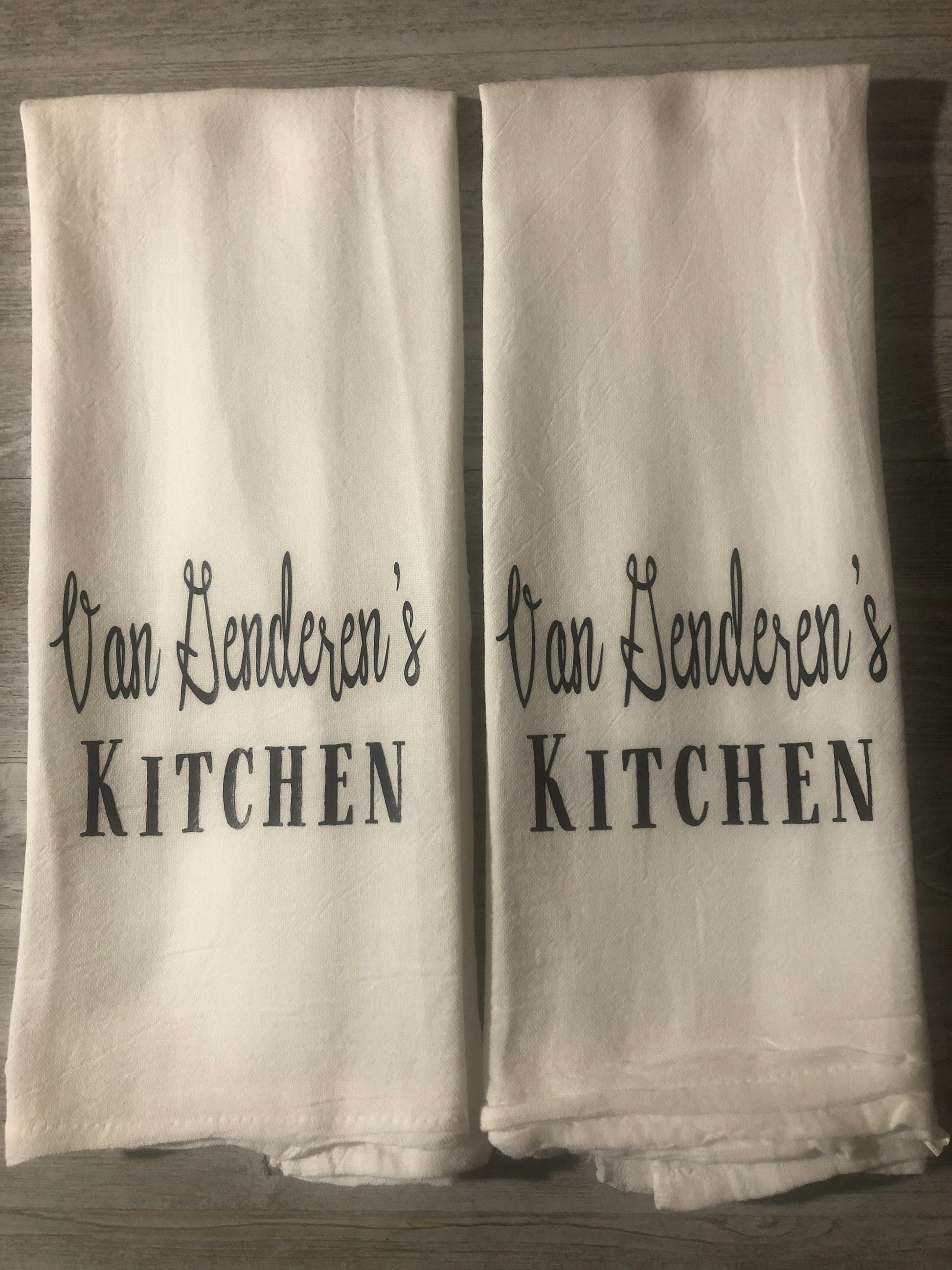 Farmhouse Kitchen Personalized Flour Sack Towel