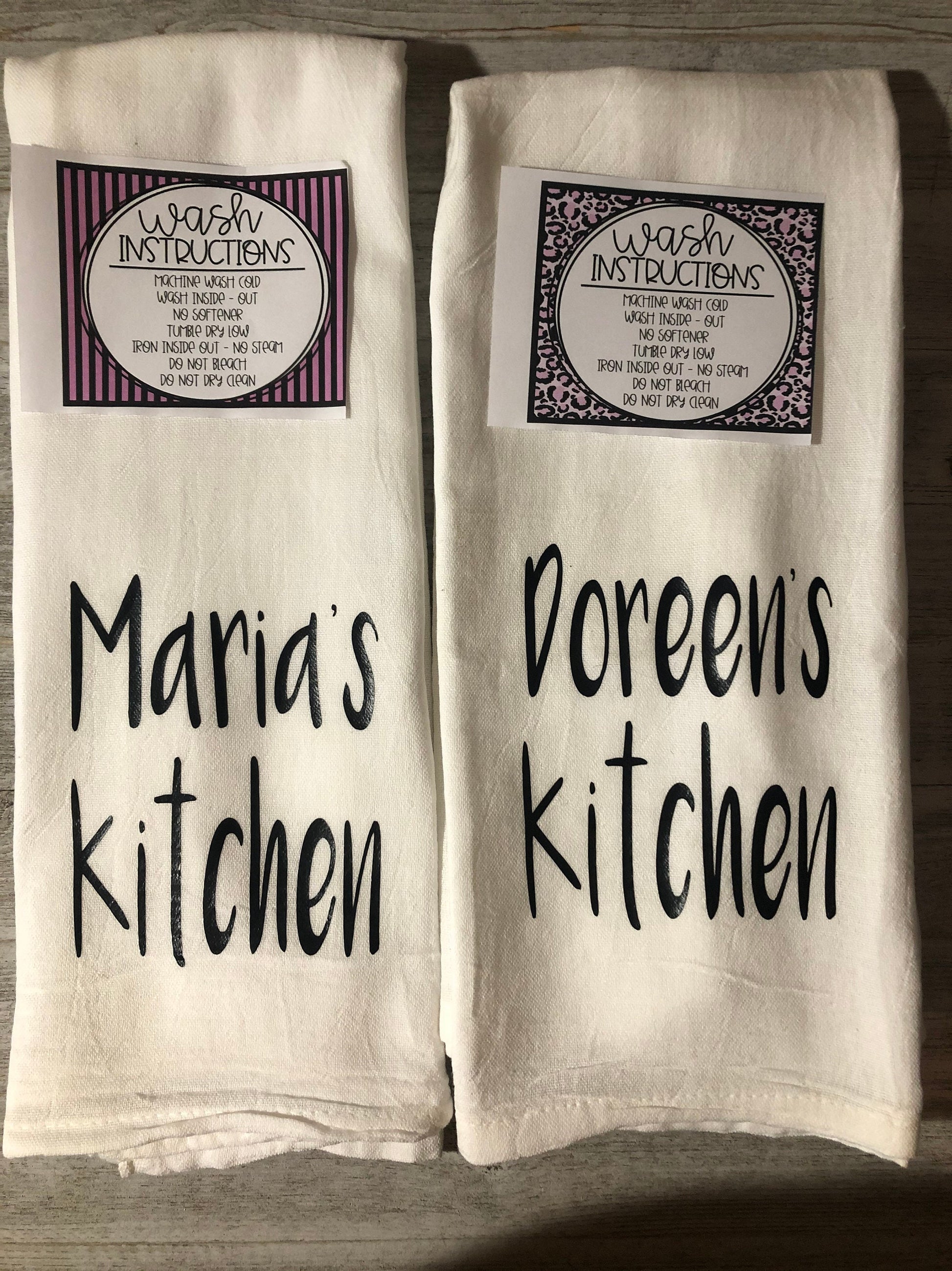 Farmhouse Kitchen Personalized Flour Sack Towel