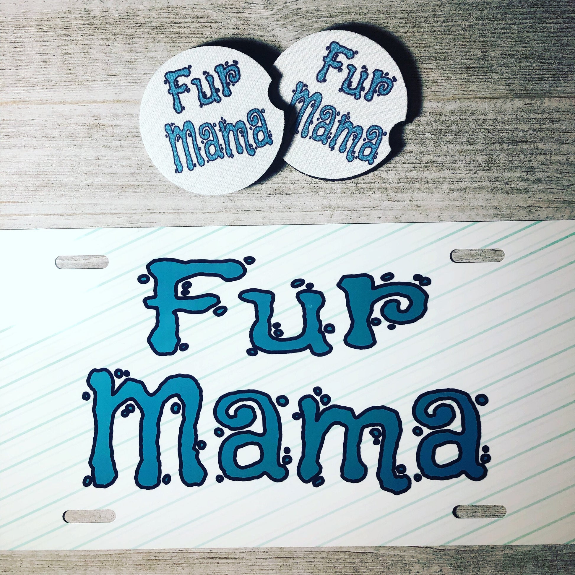 License Plates with Matching Car Coasters ~ Personalized - Liv's Boutique