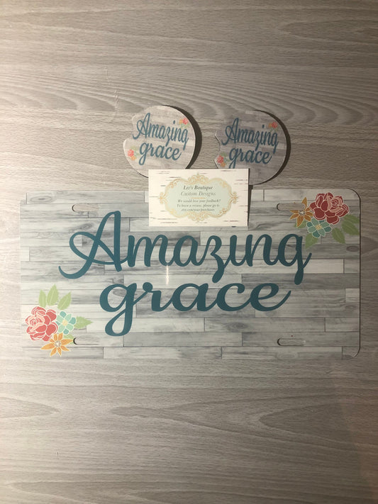 License Plates with Matching Car Coasters ~ Personalized - Liv's Boutique