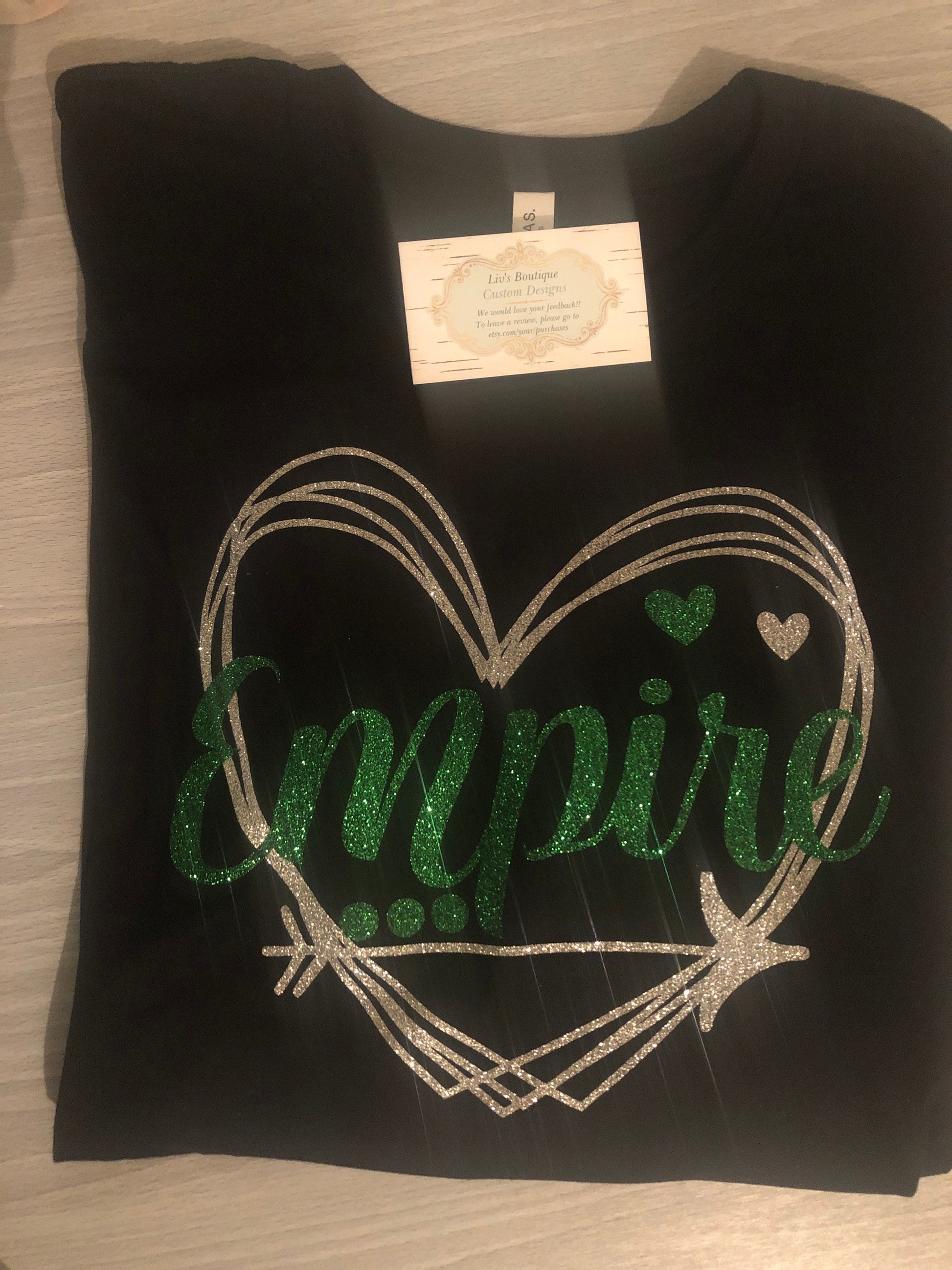 School Spirit Glitter Shirt ~ Personalized - Liv's Boutique