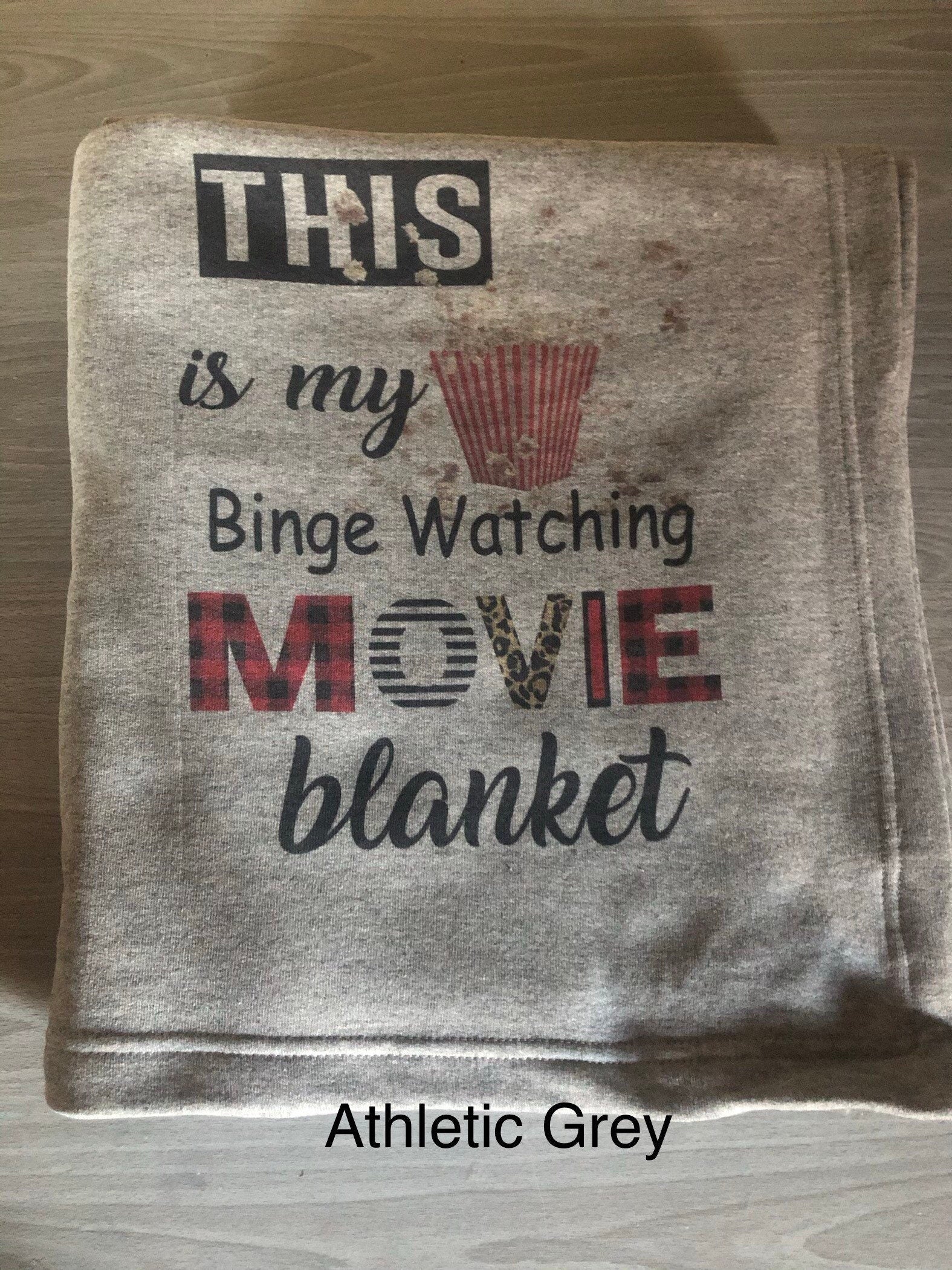 This is my Custom Binge Watching Christmas Blanket - Liv's Boutique