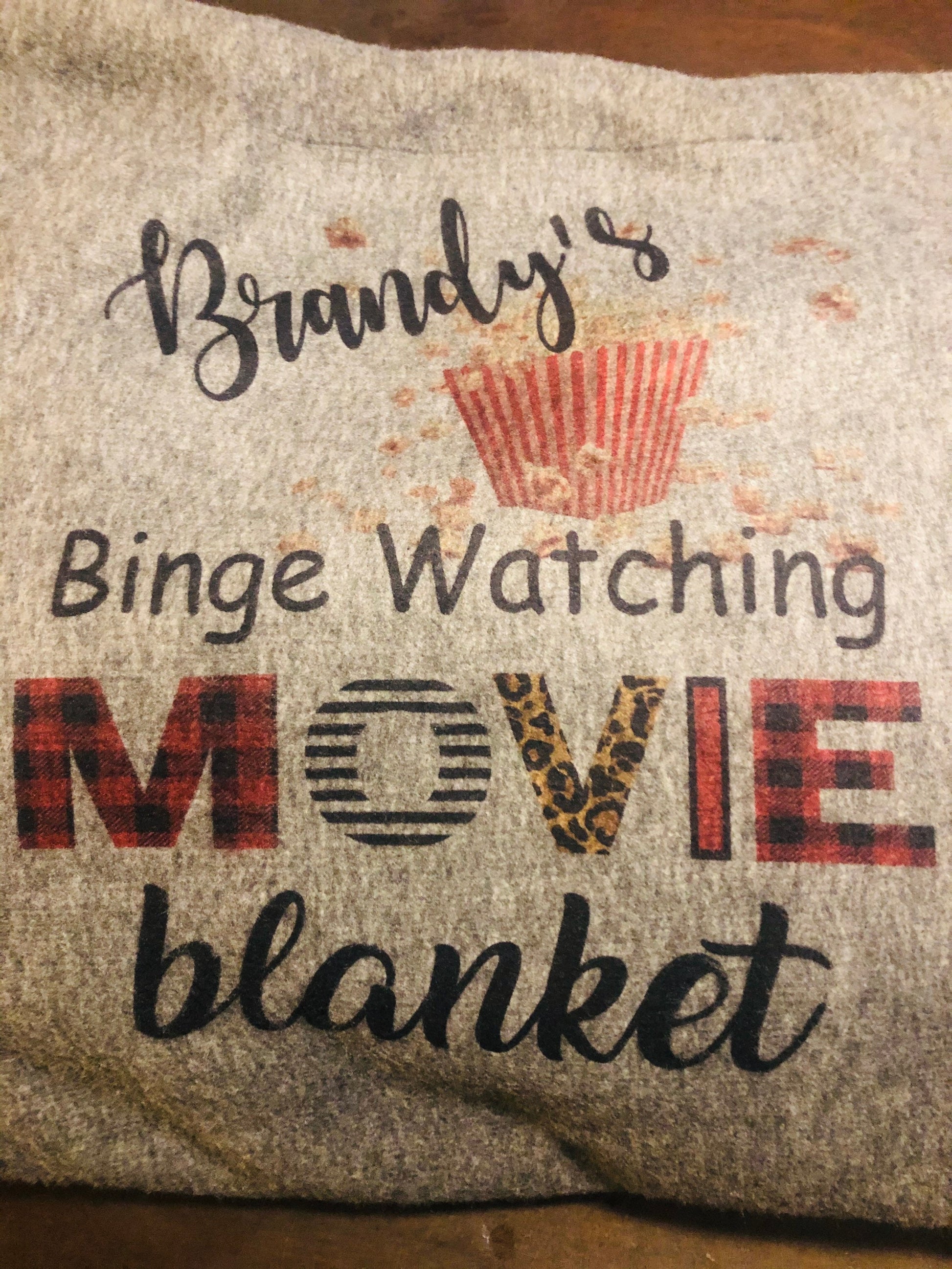 This is my Custom Binge Watching Christmas Blanket - Liv's Boutique