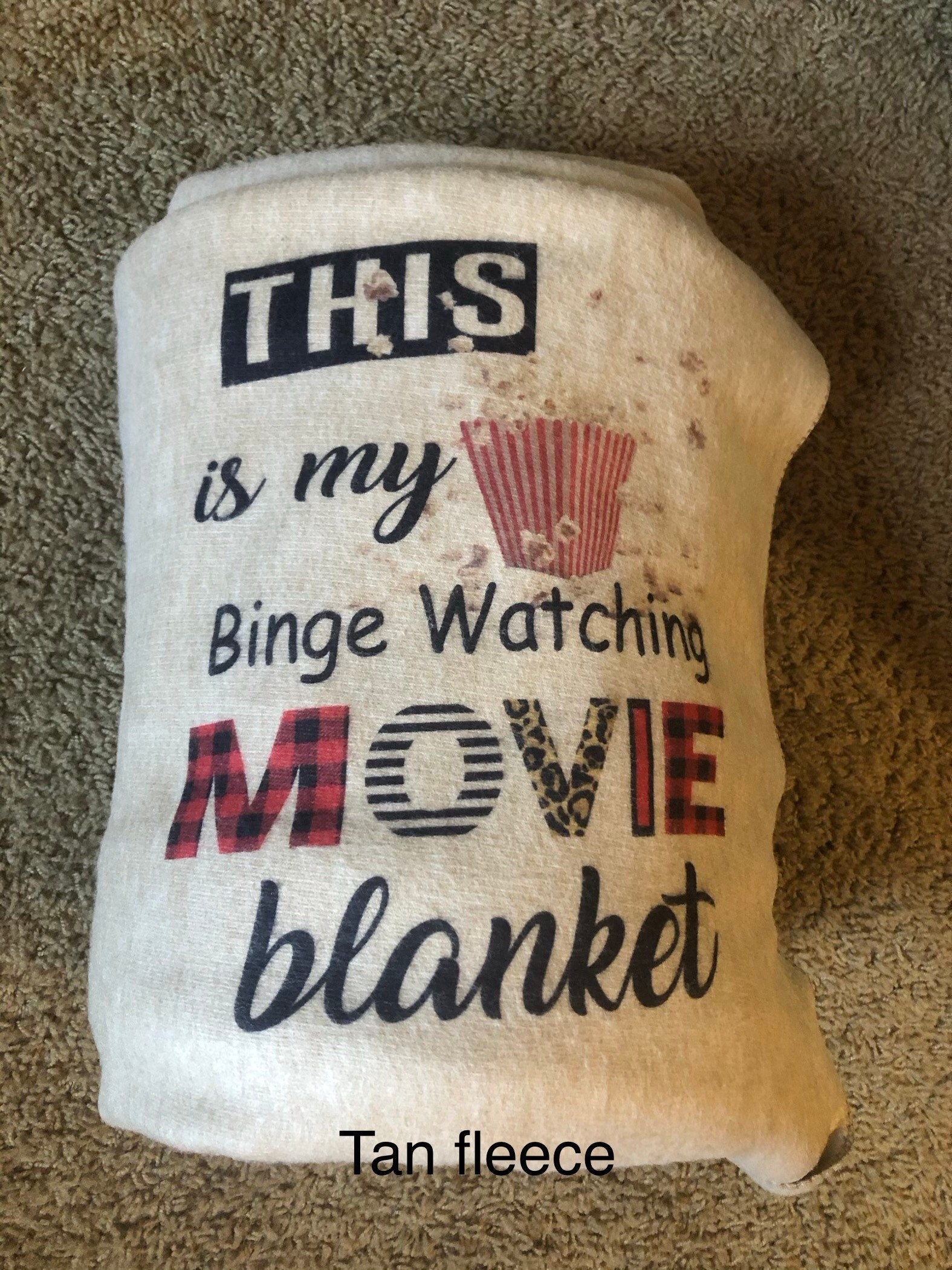 This is my Custom Binge Watching Christmas Blanket - Liv's Boutique
