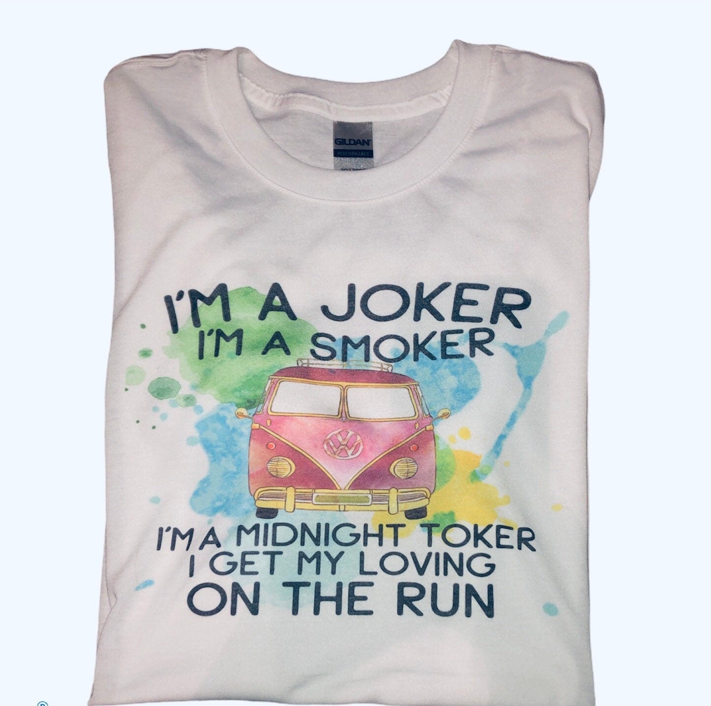 Midnight TOKER Shirt, I'm a joker I'm a Smoker, Steve Miller Band Concert shirt