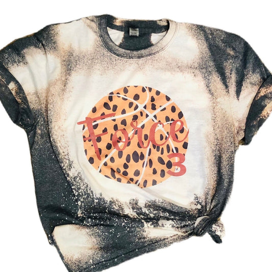 Basketball Shirt Bleached ~ Leopard Ball (Custom Name & Number)