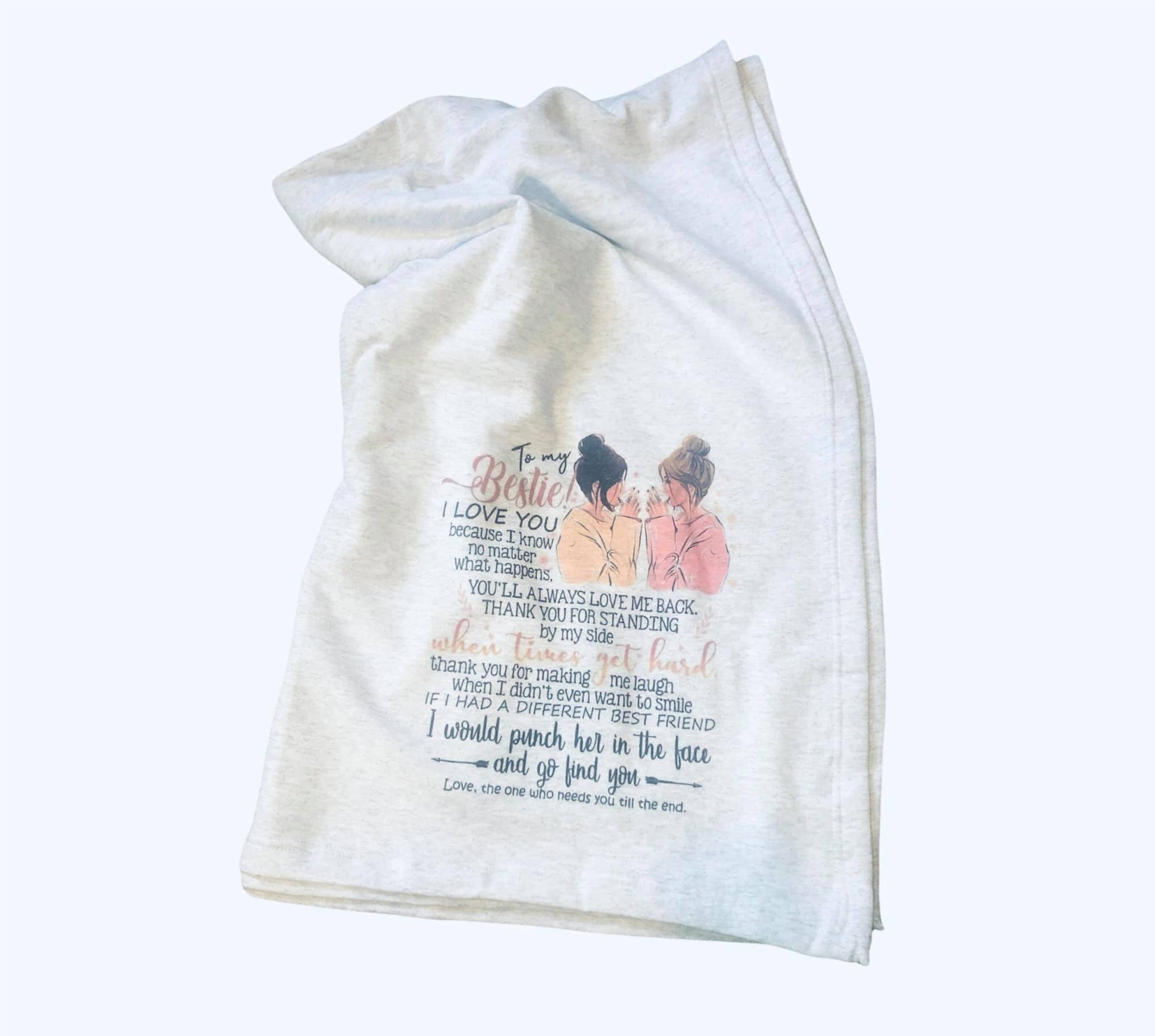 Bestie Blanket ~ To My Bestie ~ Best Friend Gift - Liv's Boutique