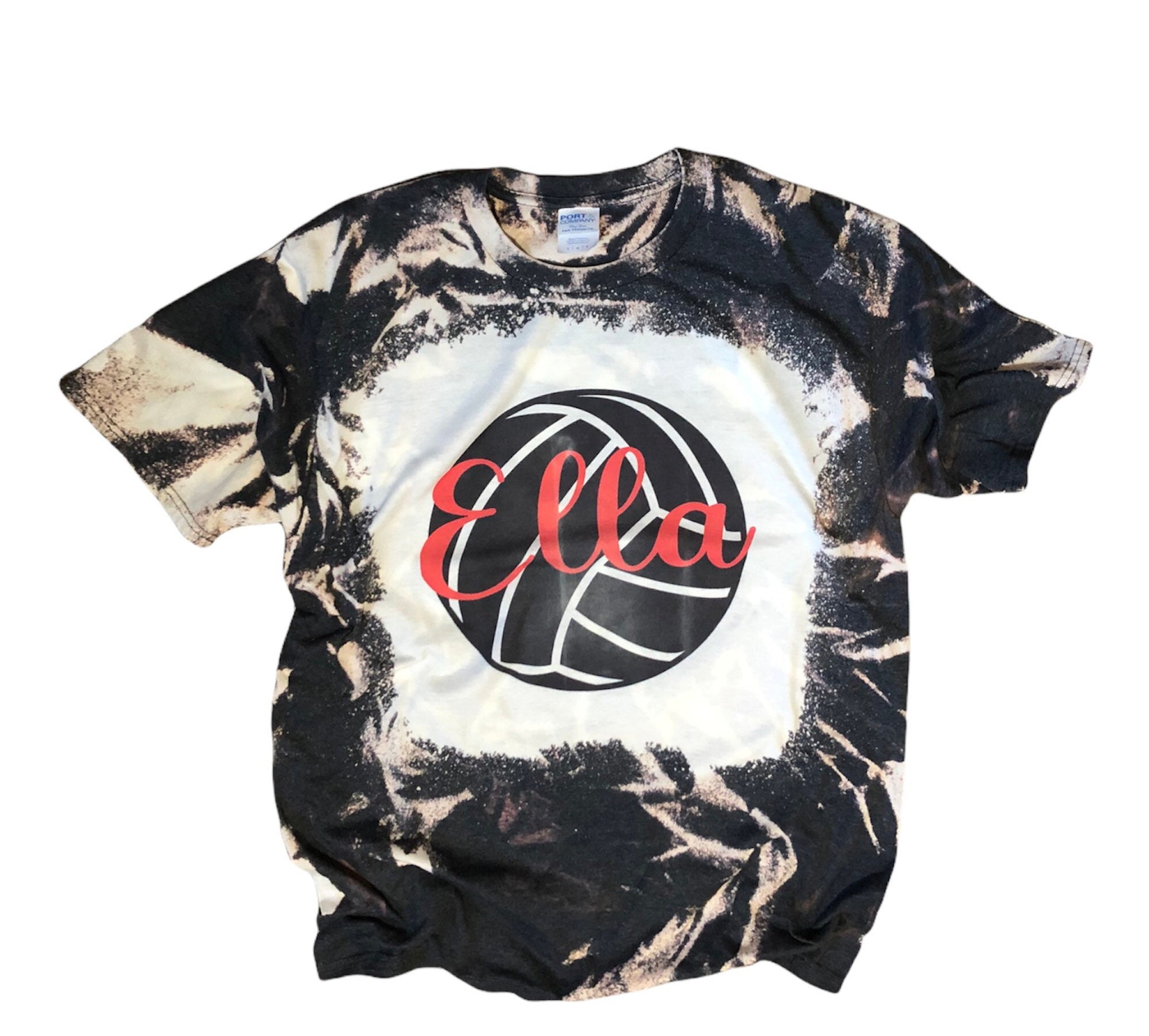Volleyball Mom Bleached Shirt (Custom Name and Number) - Liv's Boutique