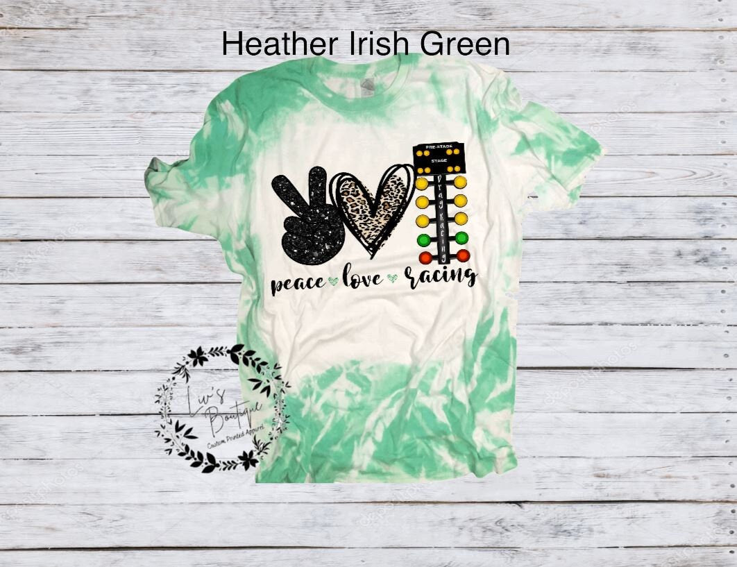 Peace Love Racing Shirt, Drag Racing Shirt, Peace Love Racing T-Shirts, Race Life, Dirt Track Racing, Bleached Tees - Liv's Boutique