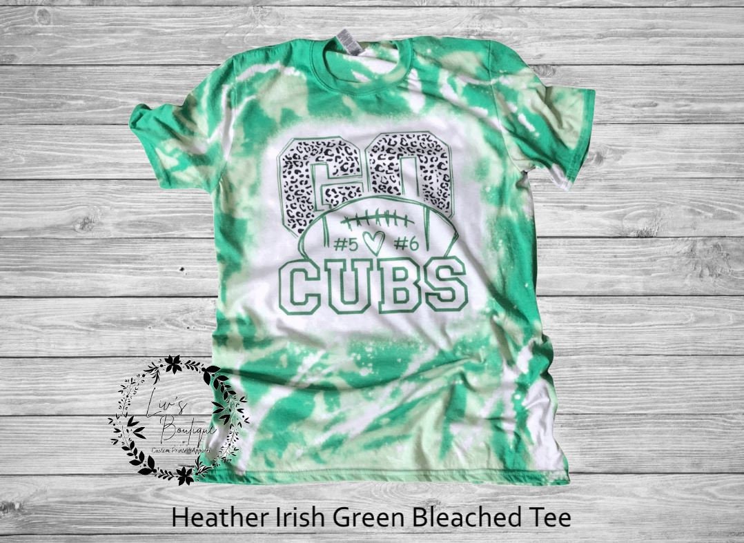 Football Mom Shirt Bleached ~ Go Team Name - Liv's Boutique