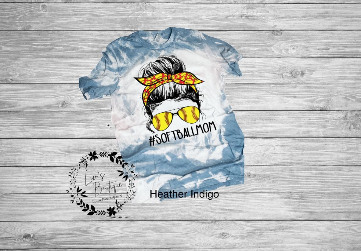 Softball Mom Messy Bun Shirt