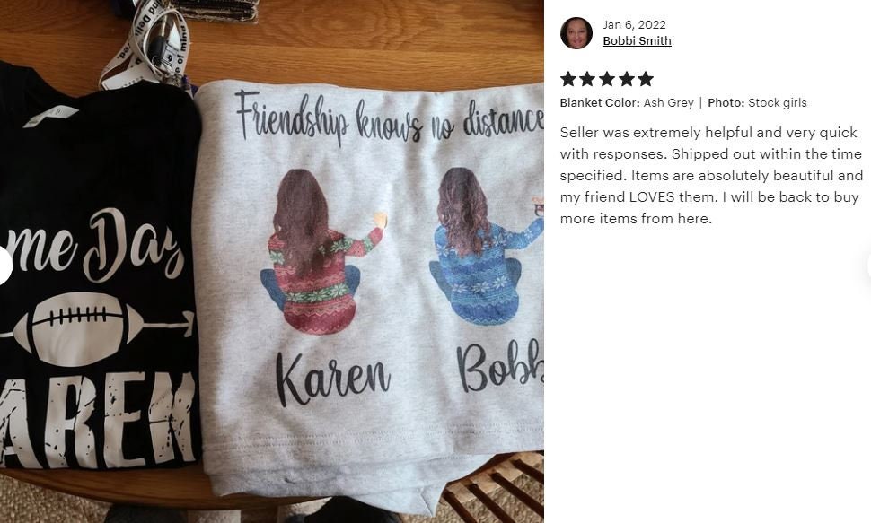 Blankets ~ Custom Best Friend Gift - Liv's Boutique