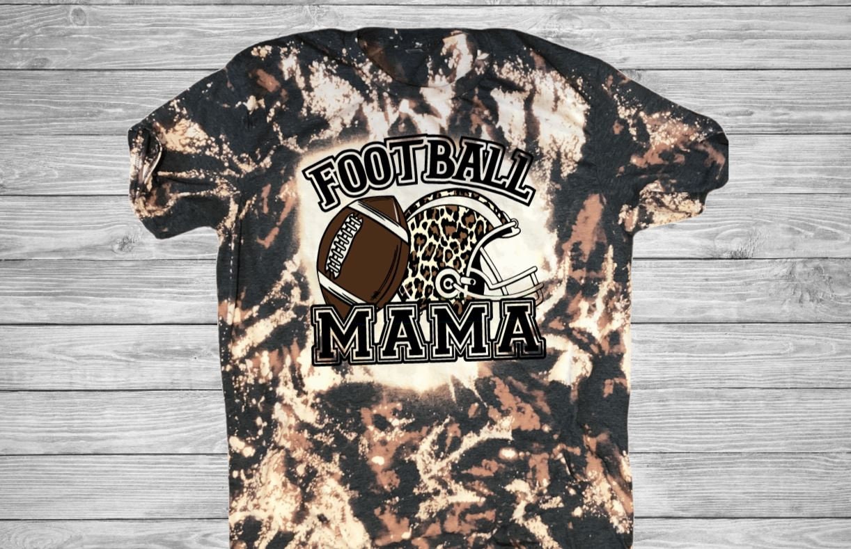 Football Mama Unisex Bleached T-Shirt - Liv's Boutique