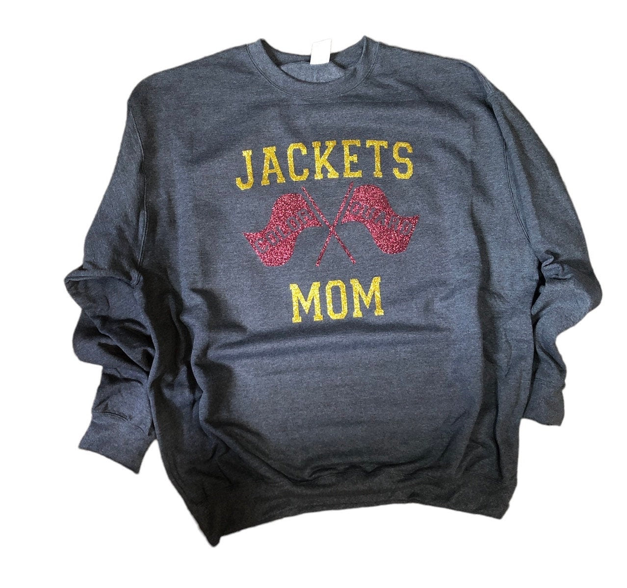 Color Guard, Band Mom Spirit Wear Glitter Sweatshirt - Liv's Boutique