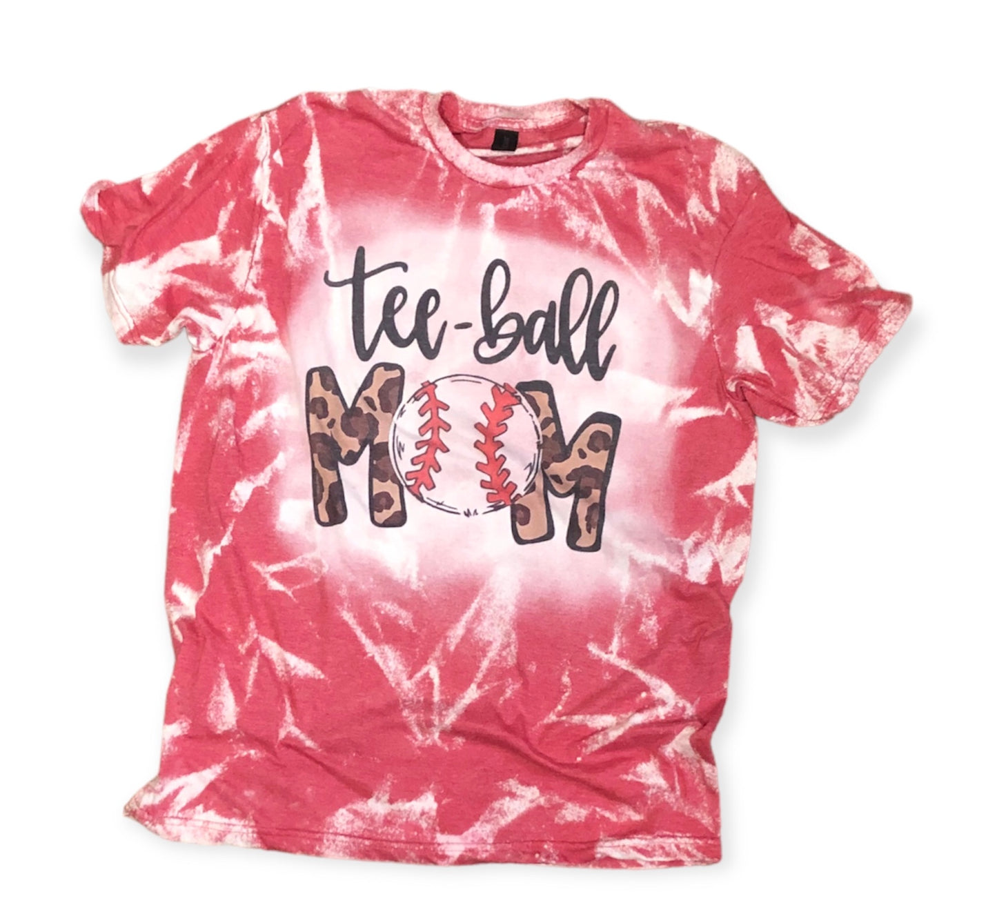 Livs Boutique T-Ball Mom Bleached Shirt, T-Ball Mom Leopard, Leopard T-Ball Mom Shirt, Custom Little League Shirts, Baseball Mom Shirts 2XL / Purple