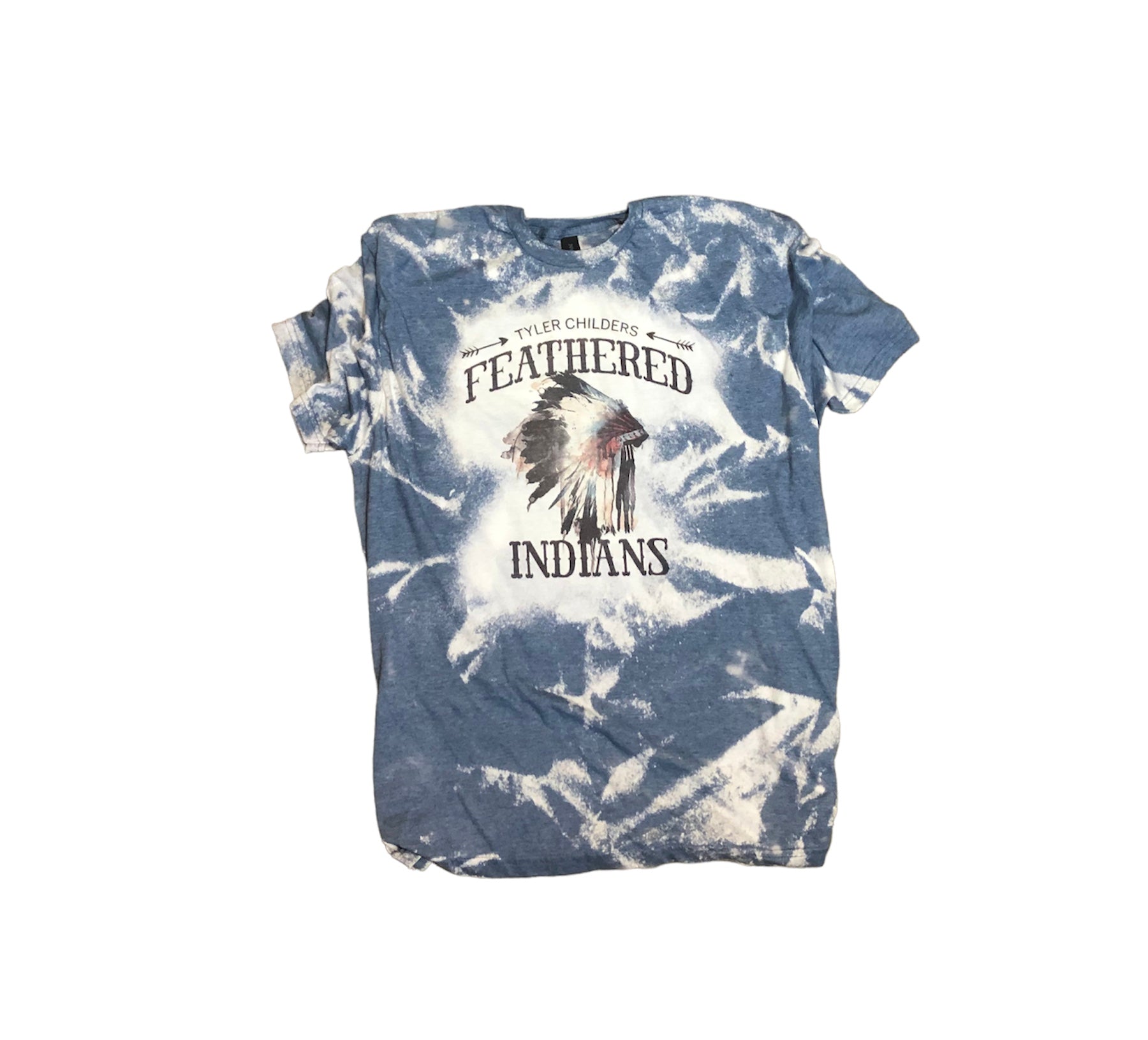Tyler Childers Feathered Indians - Country Bleached T-Shirt - Liv's Boutique