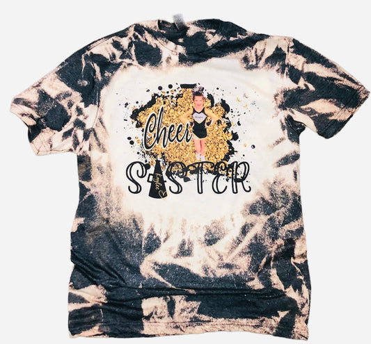 Custom Cheer Photo Shirt Bleached