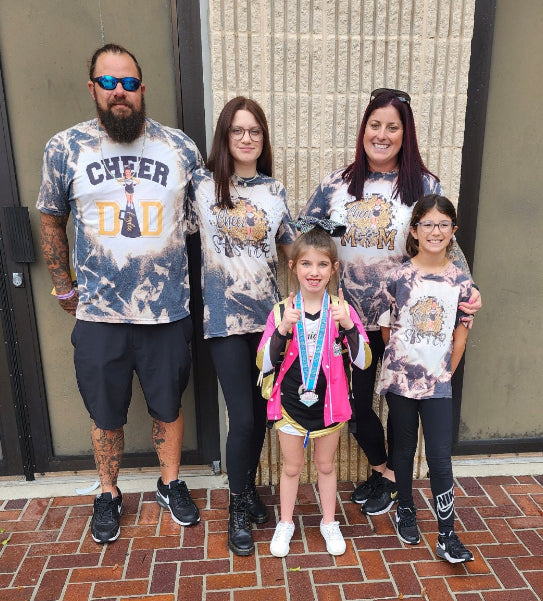 Custom Cheer Photo Shirt Bleached