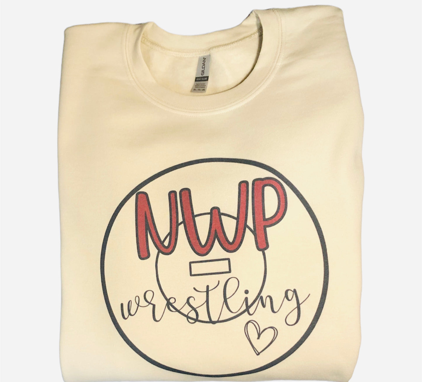 Wrestling Mat with heart Sweatshirt - Customized