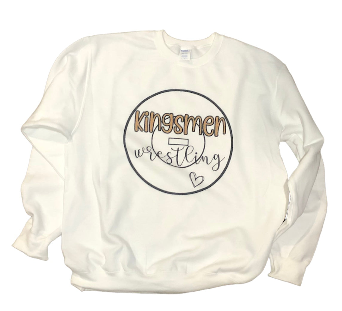 Wrestling Mat with heart Sweatshirt - Customized
