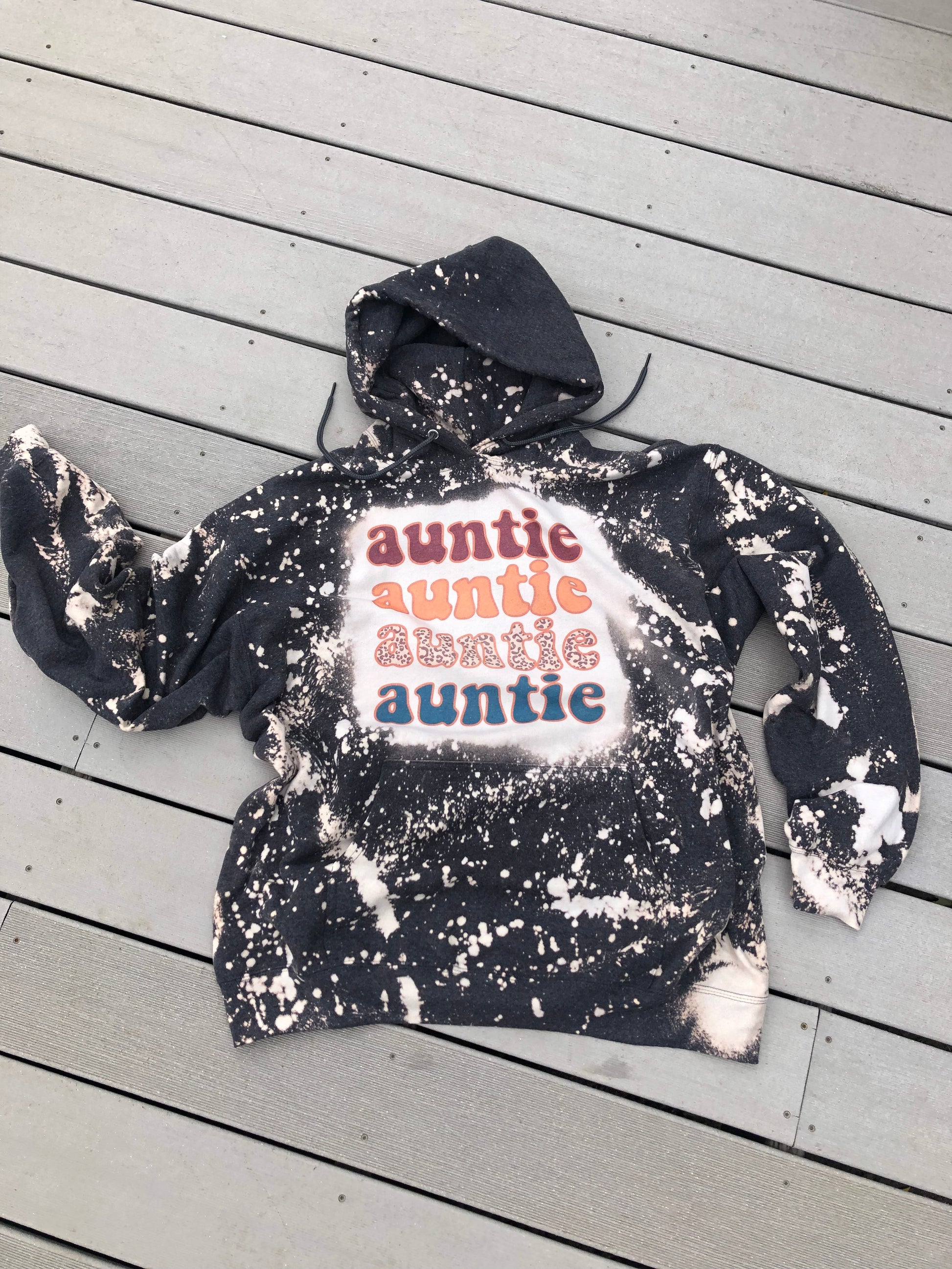 Custom Bleached Hoodie ~ Your Design Here Bleached Sweatshirt - Liv's Boutique